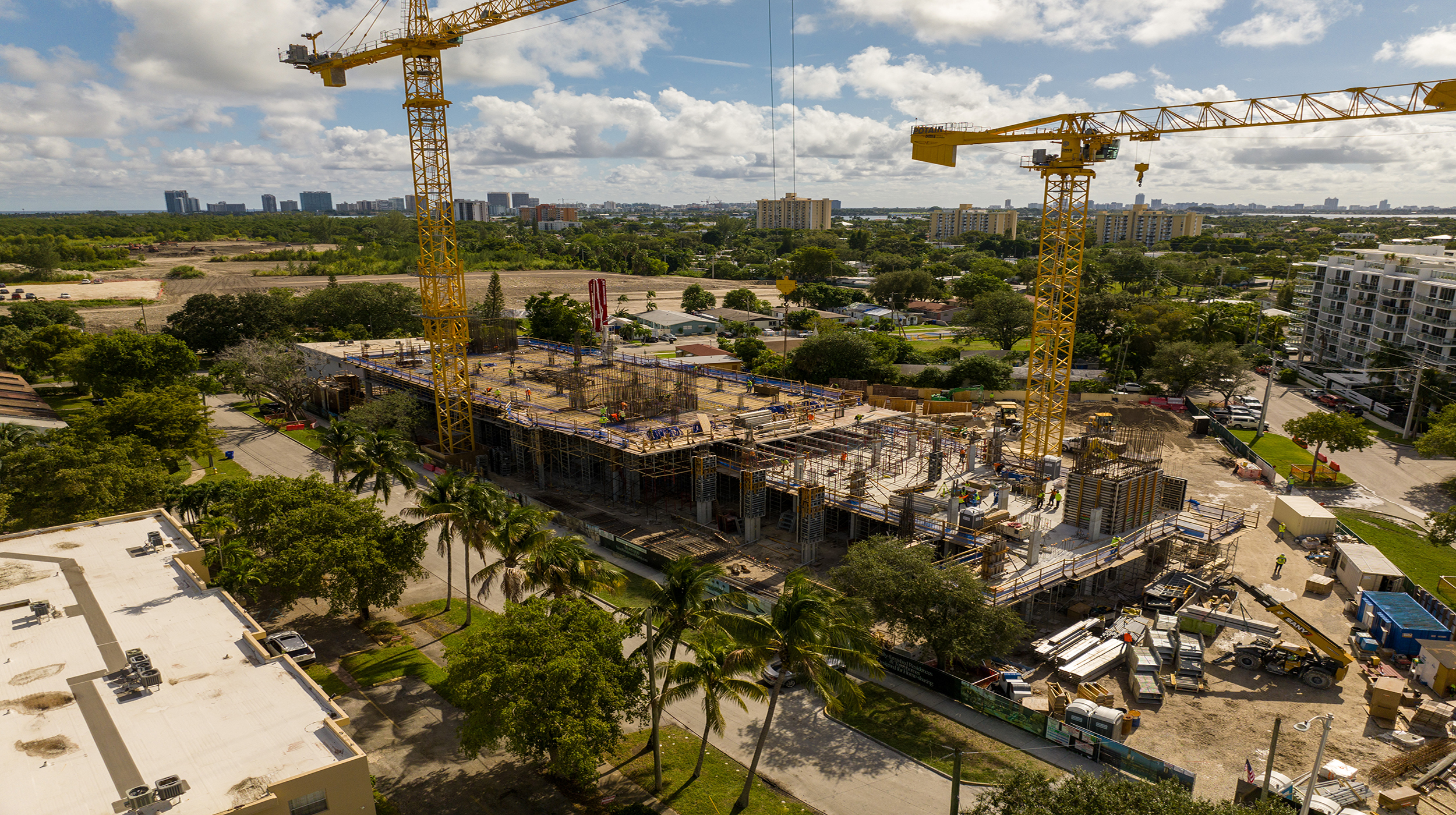 A new modern residential building in North Miami Beach.