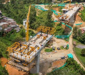 Mountainous terrain bridged with CVS