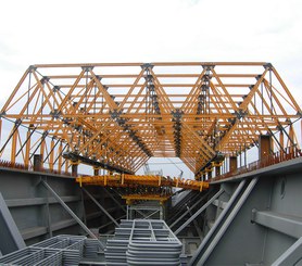 Inside of bridge`s steel core