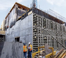 Indentations in the panel to ease stripping and assist with panel placement