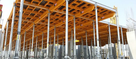 CC-4 aluminium formwork combined with EP post shore