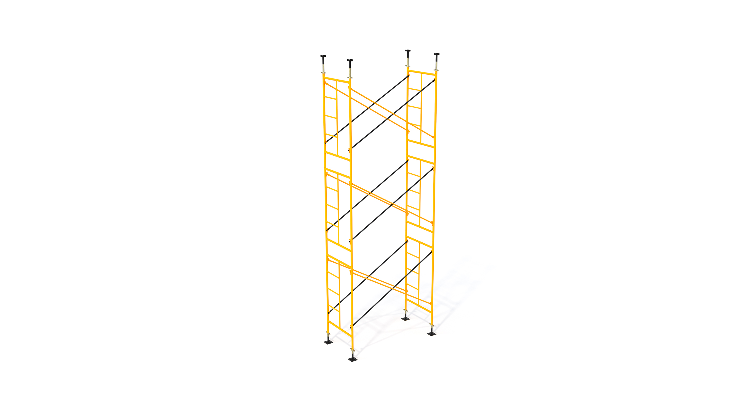 Tower designed for the shoring of slab formwork in building construction. Light system, can be erected quickly and easily.