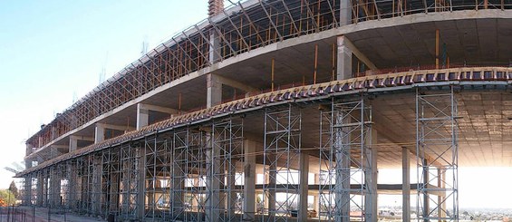 BTM formwork system shored by T-60 shoring towers