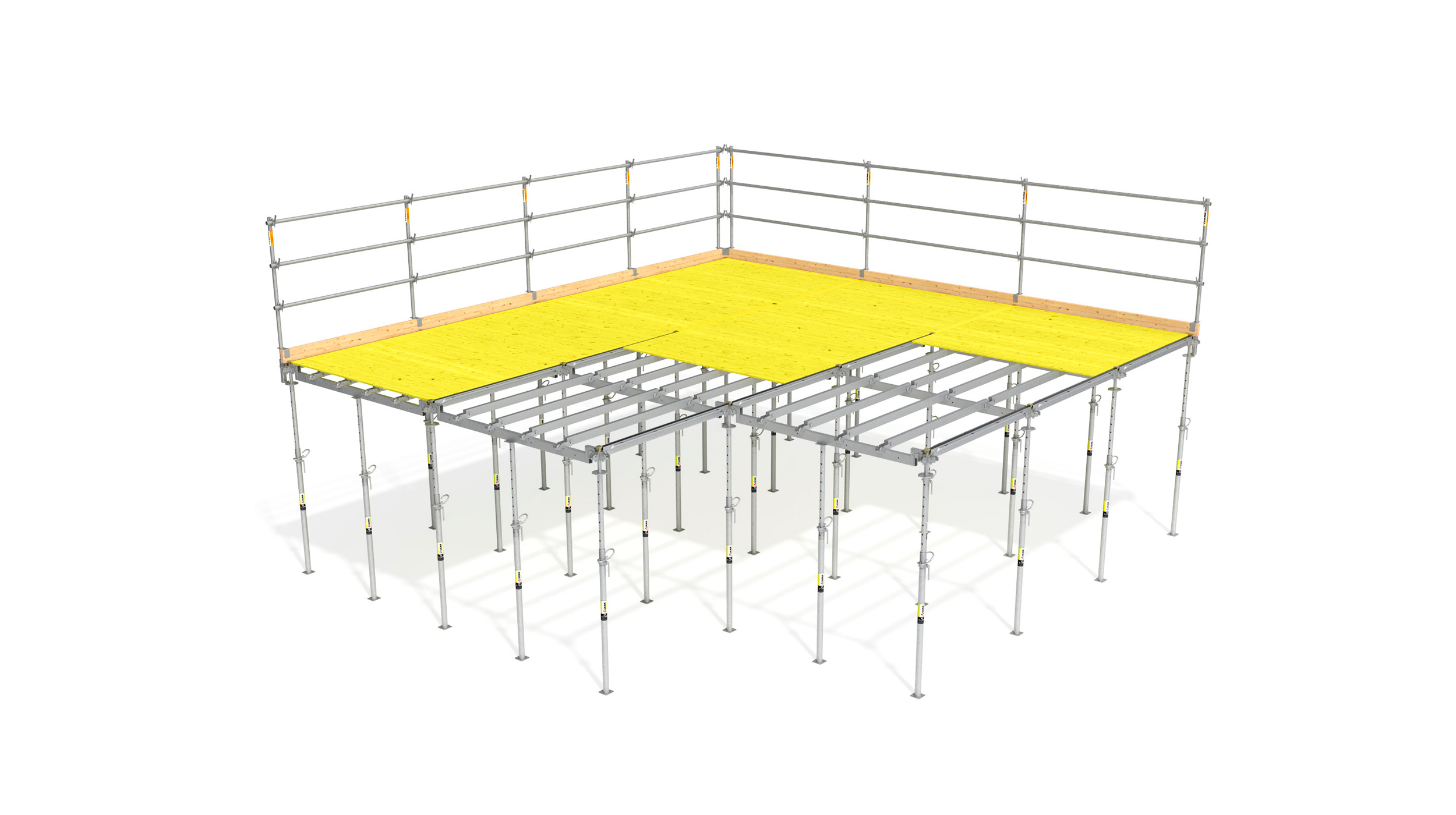 Fast and safe formwork that provides high performance rates on site. A new era in forming decks, a formwork system with both modular and flexible systems’ advantages all in one.