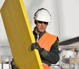 Three layer plywood, made up of bonded spruce layers