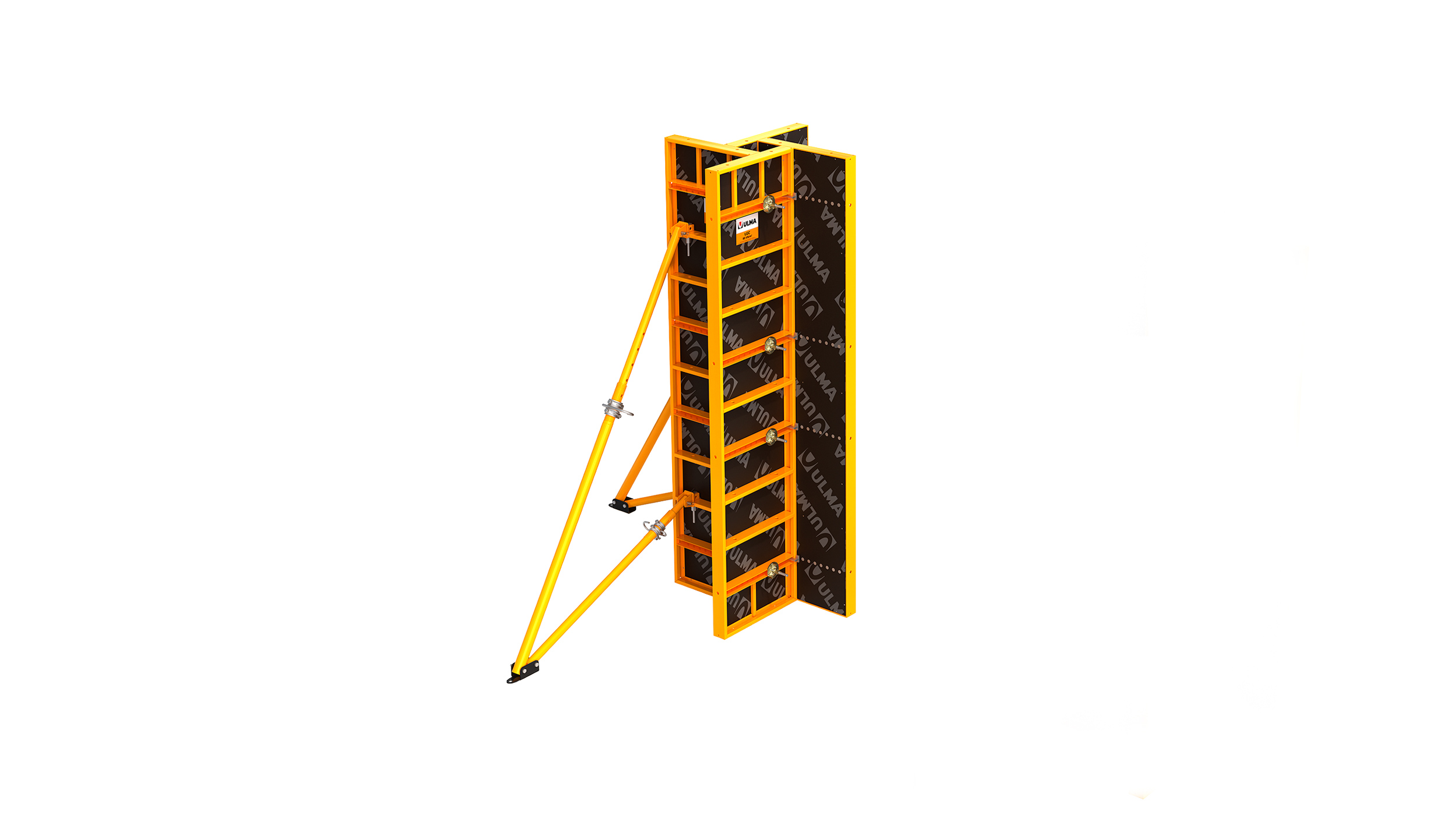 Cost-effective rectangular or square section concrete column formwork.  Highlights: crane independent system.