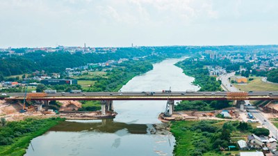 Bridge over the Neris River, Kaunas, Lithuania