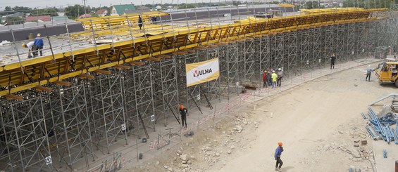 Flyover at exit no. 9 over Ryskulov Street, Almaty, Kazakhstan