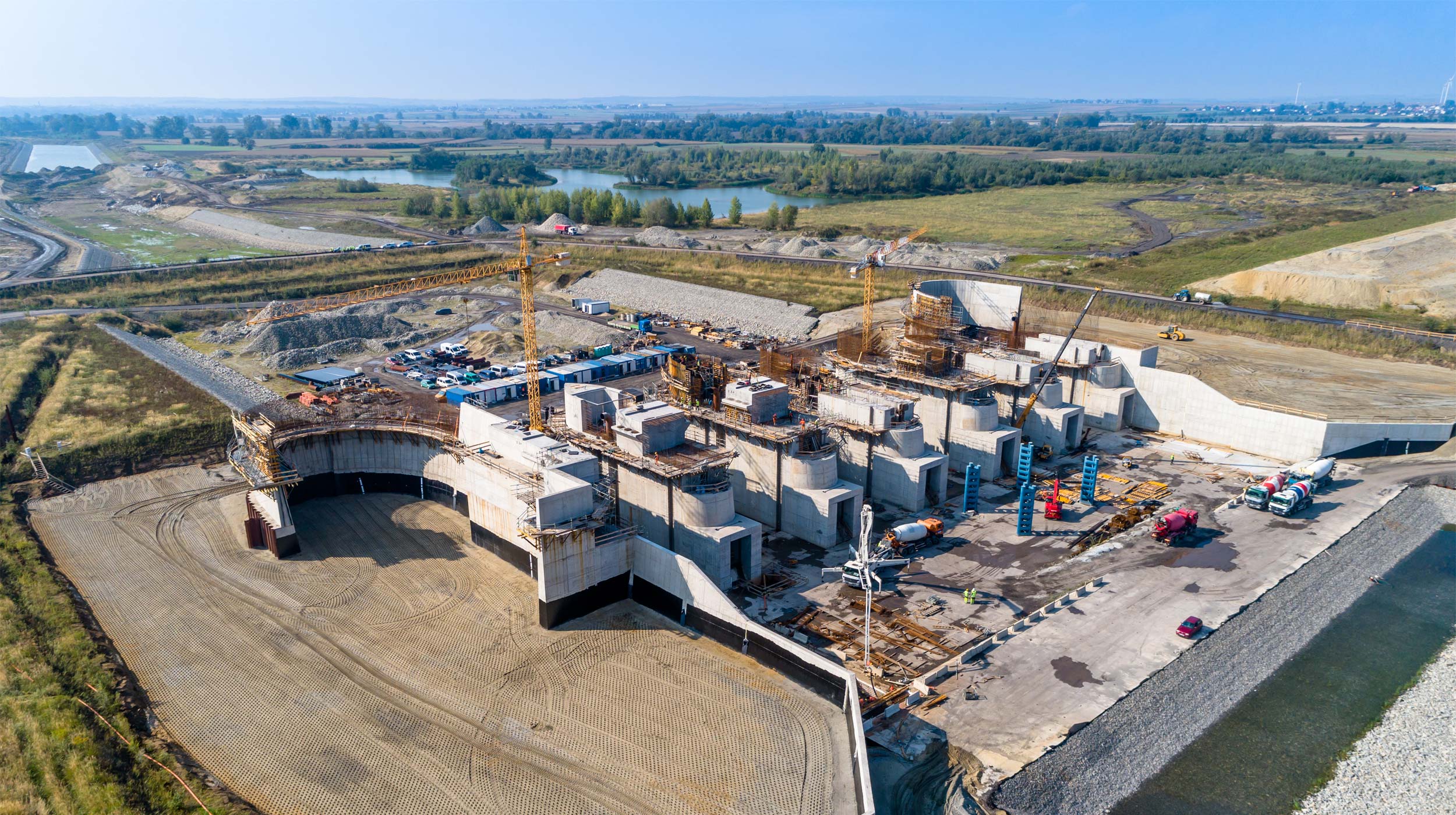 The Racibórz Dolny Dam, designed to control flooding in the area, will have a total holding capacity of 170 million cubic metres, placing it at the forefront of such projects in Poland.