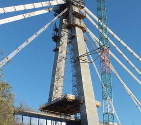 Access stair towers for pylon construction