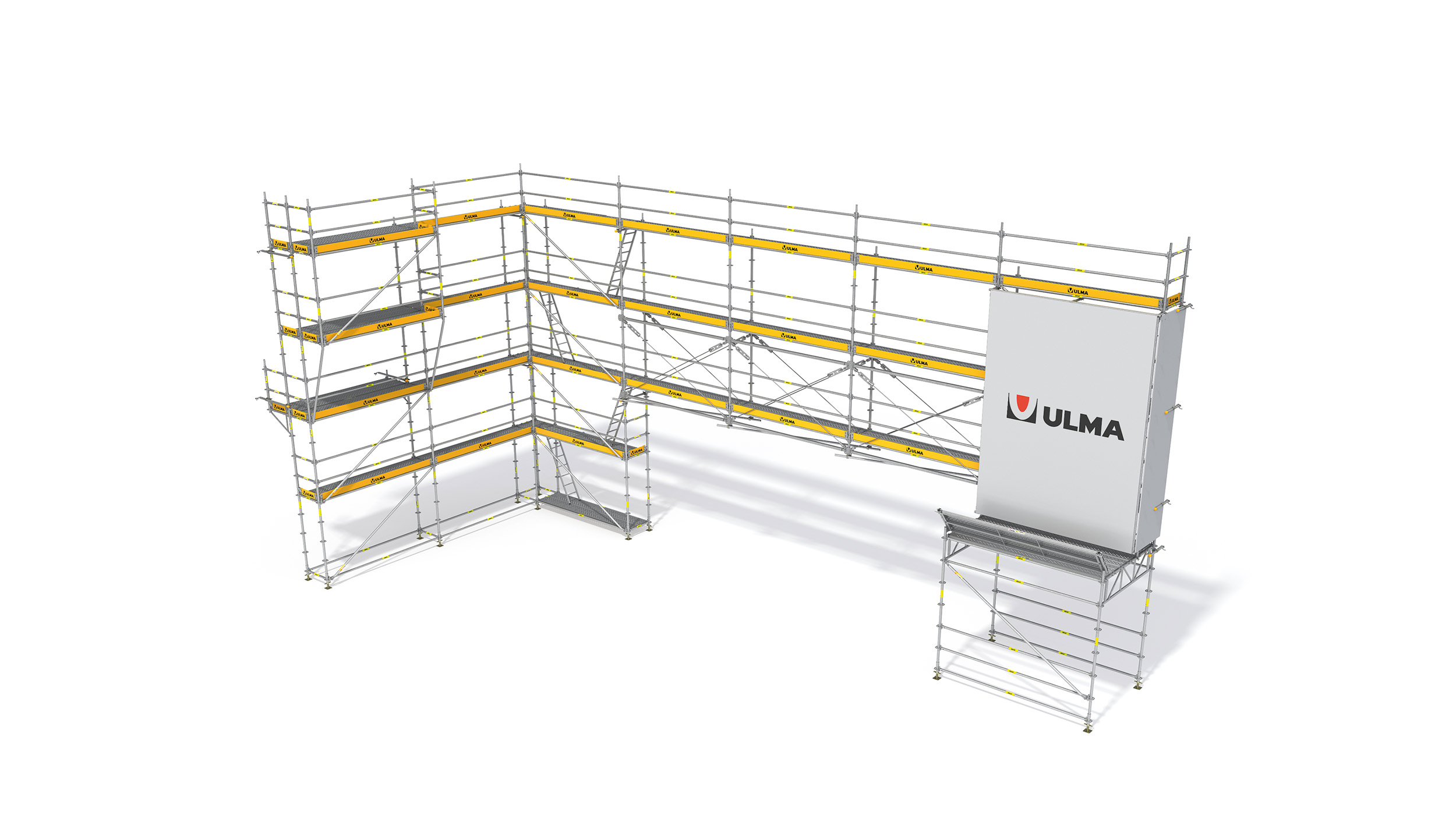 Highly adaptable frame and ringlock scaffolding system for any facade geometry. Fast and safe to erect. Certified product. Highly adaptable frame and ringlock scaffolding system for any facade geometry. Fast and safe to erect. Certified product.