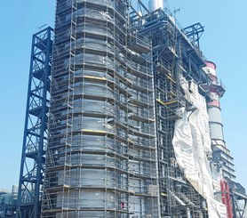 BRIO scaffolding in chimney maintenance works
