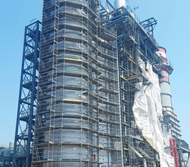 BRIO scaffolding in chimney maintenance works