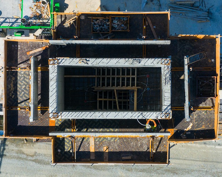 Efficient cycle with ORMA formwork in Aldergrove Town Center