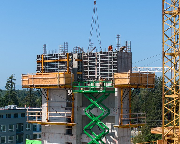 Efficient cycle with ORMA formwork in Aldergrove Town Center