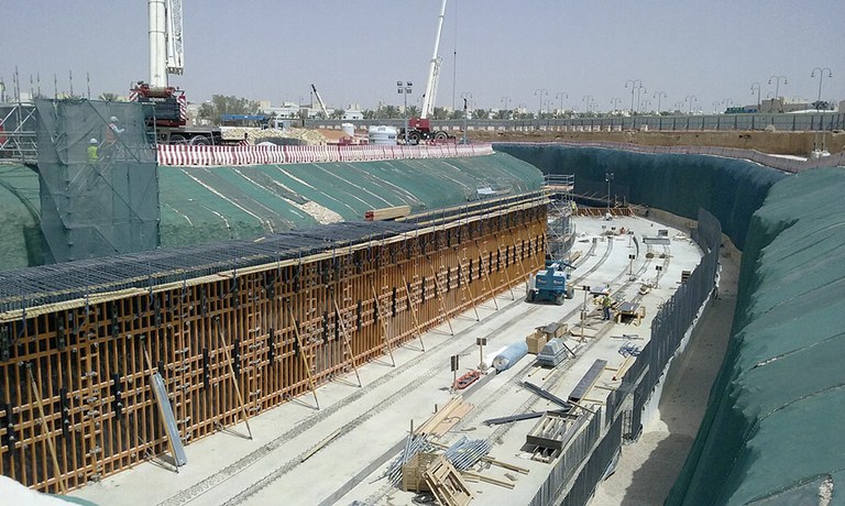 Comprehensive formwork and scaffolding systems at Riyadh Metro