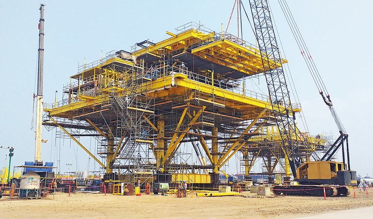 BALAM TA2 marine platform, 590 tons of BRIO scaffolding.