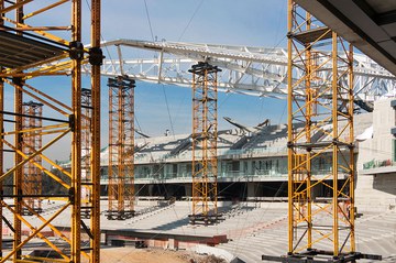 MK Shoring Towers load capacity at Diablos Rojos Stadium, Mexico