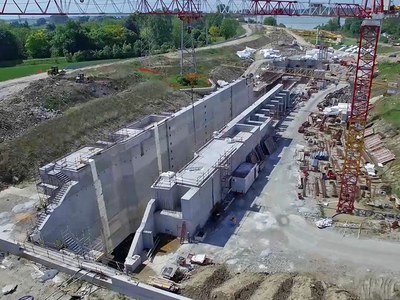 New Lock on the Po River, Italy