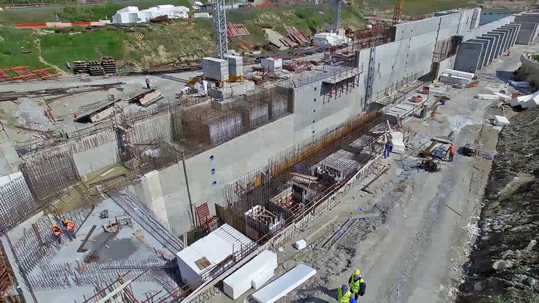 New Lock on the Po River, Italy