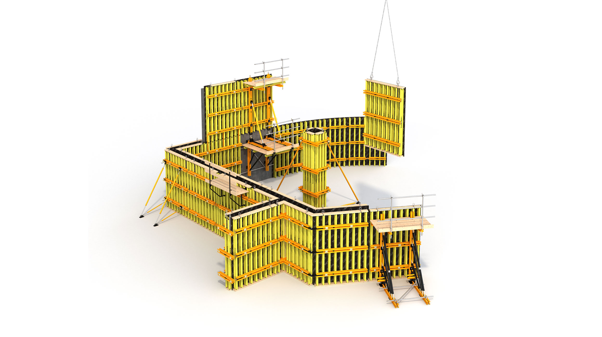 Sistema de encofrado de vigas flexible y versátil, para edificación y obra civil. Sistema eficiente con excelentes acabados de hormigón.
