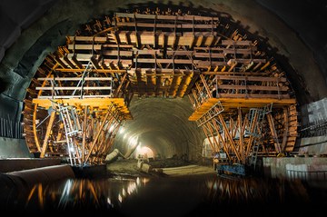 La construcción del túnel de carretera más largo de Polonia con el carro de encofrado MK