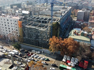 Soluciones de encofrado, cimbra y andamio para la edificación de Vicuña Mackenna 20 de Chile